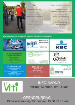 INFO-AVOND OPENDEURDAG
