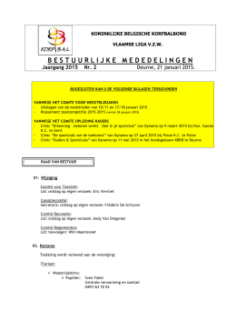 BM 2 2015 - Koninklijke Belgische Korfbal Bond