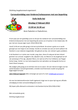 2015 Dolle Bolle bal - Stichting Jeugdcarnaval Sint