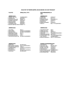 indeling - NTTB ZuidWest