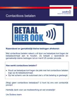 Contactloos betalen