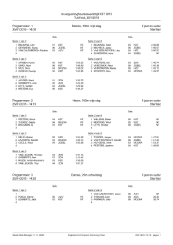 programma 25-01-15 - Kempisch Swimming Team