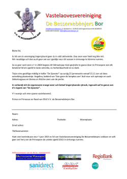 Hie sjtuit de offisije&euml;le breef.