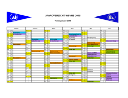 JAAROVERZICHT WSVNB 2015