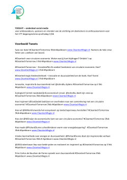 Handreiking voor social media - Cleantech Regio Stedendriehoek