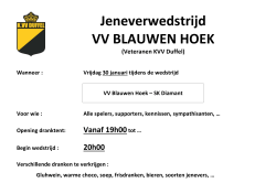 Jeneverwedstrijd VV BLAUWEN HOEK