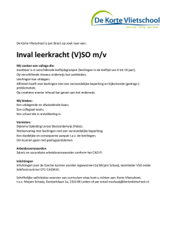 Inval leerkracht (V)SO m/v