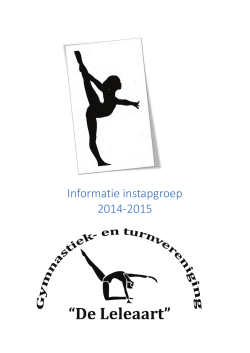 Informatie instapgroep 2014-2015