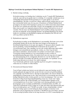 Bijdrage GroenLinks bij agendapunt Holland Rijnland