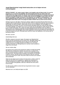 Jeugd Hippolytushoef vraagt lokale bestuurders om te