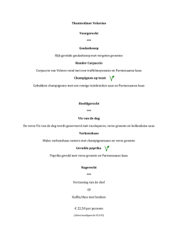 Theatermenu december - februari