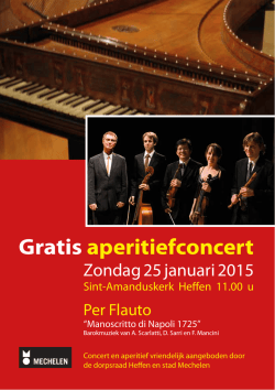 Gratis aperitiefconcert