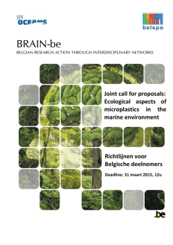 JPI Oceans Directives BELSPO