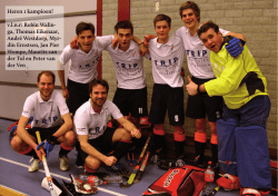 Heren 1 kampioen! v.l.n.r: Robin Walin