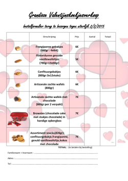 Grandioze Valentijnskoekjesverkoop (organisatie