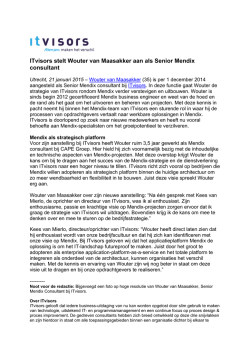 ITvisors stelt Wouter van Maasakker aan als Senior