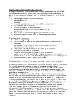 profiel uitvoerder en werkvoorbereider