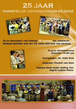 download affiche - Christelijk gemengd koor Rejoice Hoogvliet