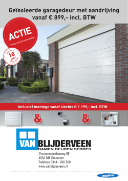 Geïsoleerde garagedeur met aandrijving vanaf