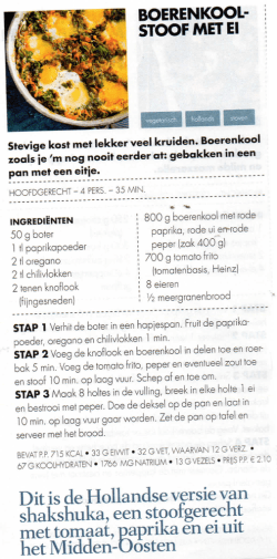 Dit is de Hollandse versie van shakshuka, een stoofgerecht met