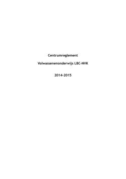 CVO LBC-NVK Centrumreglement 2011-2012