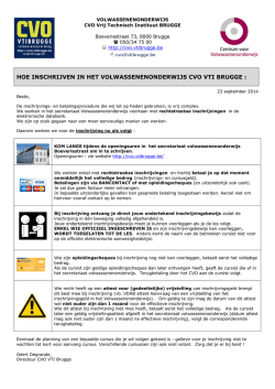 hoe inschrijven in het volwassenenonderwijs cvo vti brugge