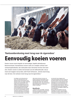 Eenvoudig koeien voeren