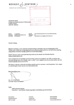 Jaarverantwoording 2013 en