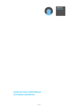 Jaarplan Cli&euml;ntenraad 2014