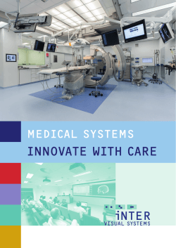 Brochure Medical Systems. Innovate with Care