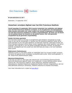 Huisartsen verwijzen digitaal naar het Sint Franciscus