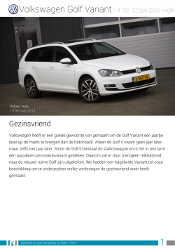 Rijtesten.nl: test Volkswagen Golf Variant