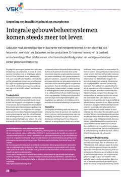 Integrale gebouwbeheersystemen komen steeds meer tot leven