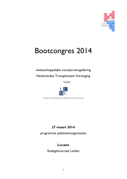 Bootcongres 2014 - Nierpatiënten Vereniging Nederland