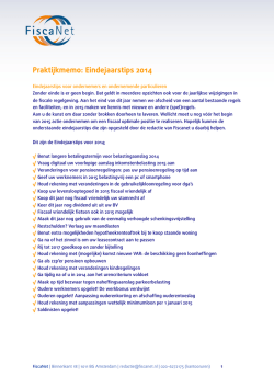 Eindejaarstips 2014