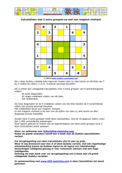 HIQ-Matching Sudoku zomer 2014