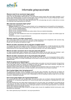 Informatie griepvaccinatie