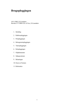 Brugopleggingen - Platform Voegovergangen en Opleggingen