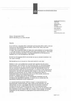 "Besluit Wob-verzoek over vacatureteksten en