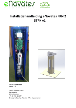 Installatiehandleiding eNovates FKN 2 STPK v1 - Stichting E-laad
