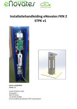 Installatiehandleiding eNovates FKN 2 STPK v1 - Stichting E-laad