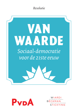 Resolutie VAN WAARDE - Limburg