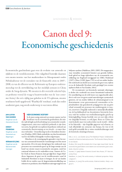 Canon deel 9: Economische geschiedenis