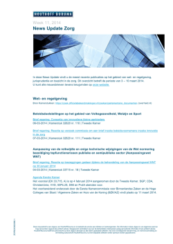 News Update Zorg - Houthoff Buruma