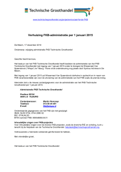 Verhuizing FKB-administratie per 1 januari 2015