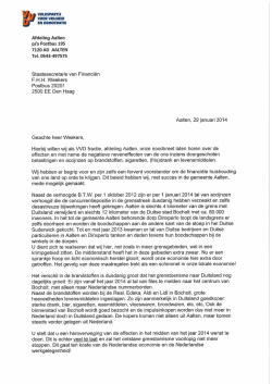 een afschrift van de brief