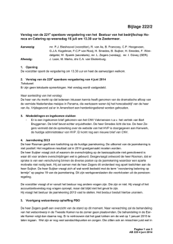 Bijlage 222/2 - Bedrijfschap Horeca en Catering