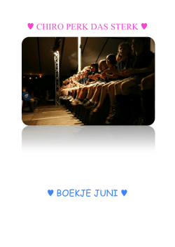 CHIRO PERK DAS STERK BOEKJE JUNI
