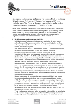 Ecologische onderbouwing beroep ontheffing Flora