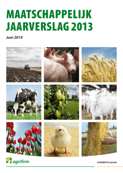 MAATSCHAPPELIJK JAARVERSLAG 2013